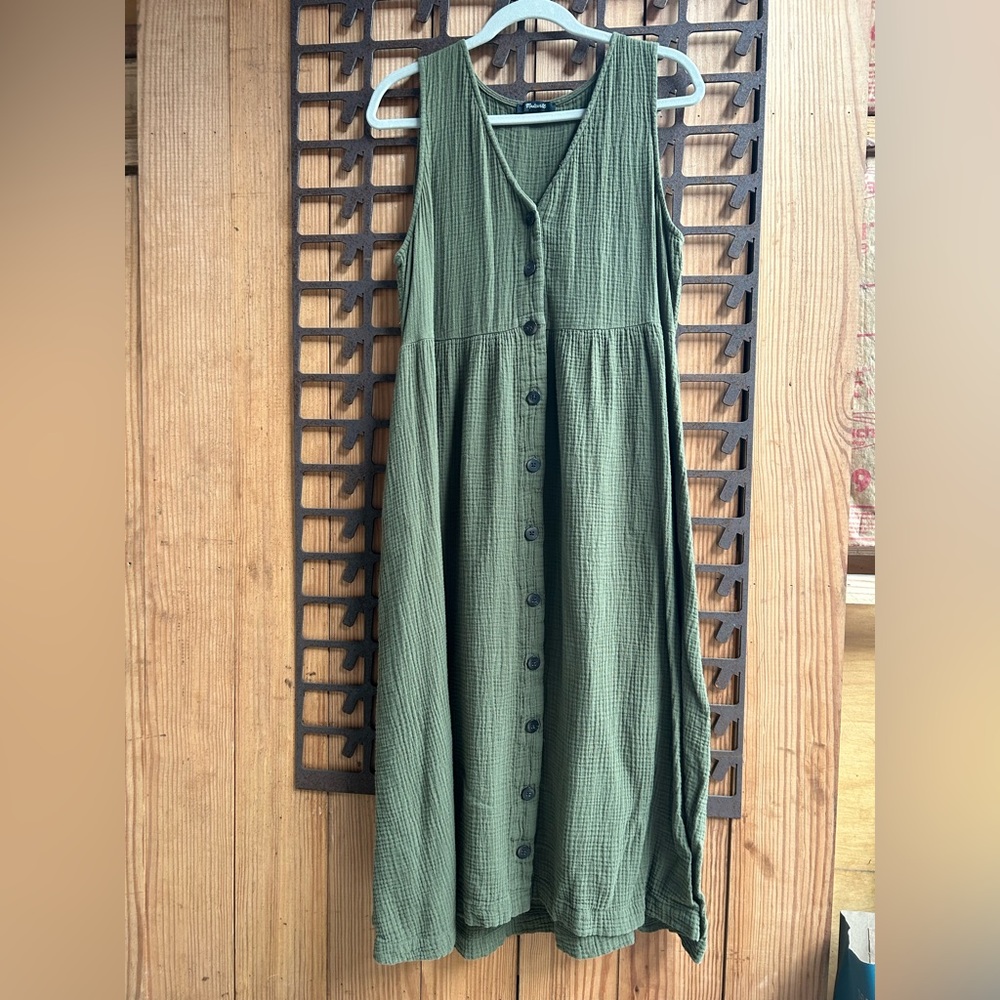 Madewell Lightspun Button-front Midi Dress